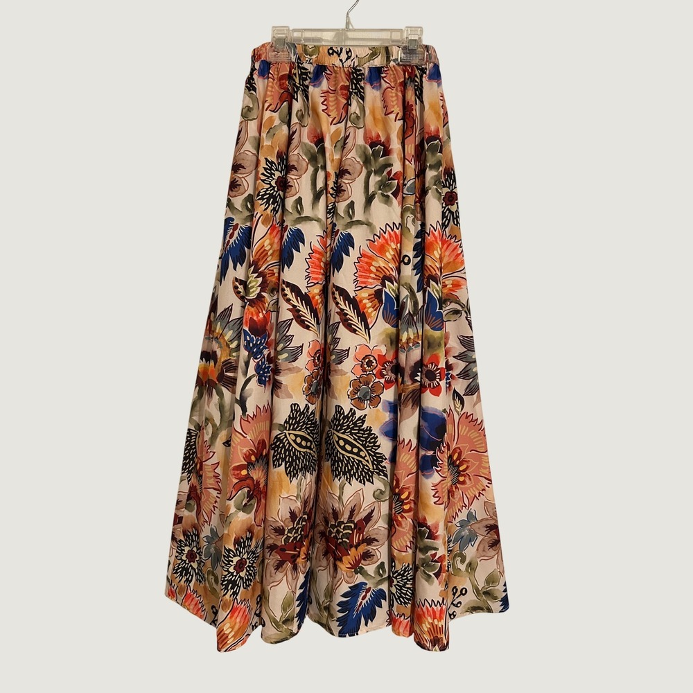 Calypso St. Barth Maxi Skirt Women S Multi Color Excellent Floral Boho Flowy